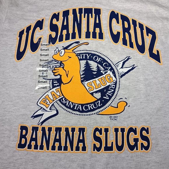University California Santa Cruz T Shirt S Banana Slug UCSC Vintage NOS Slugwear - Picture 1 of 10